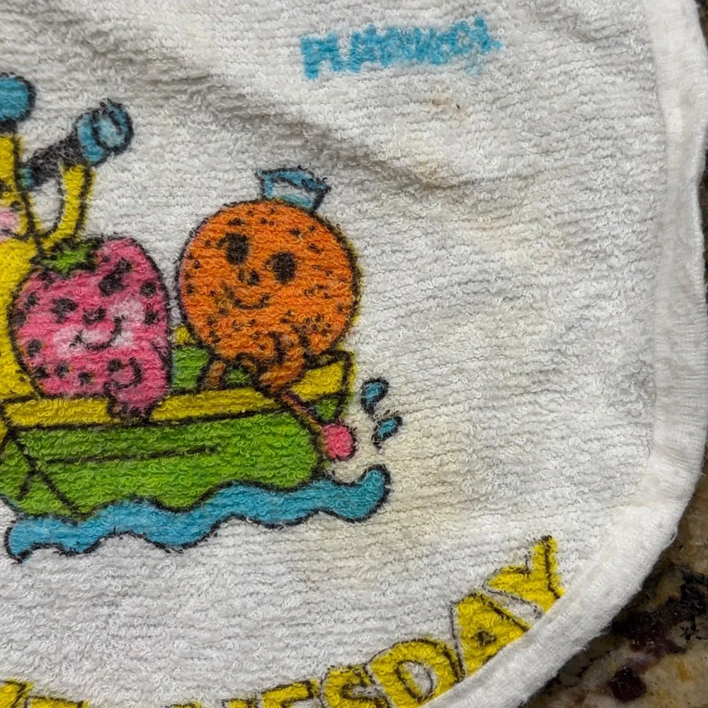 Vintage Playskool Baby Bibs Set of 3 Tuesday Wednesday Thursday Days of the Week